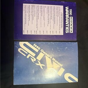 Honda 1990 Owner's Manual and Warranty Booklet - Blue and Purple
